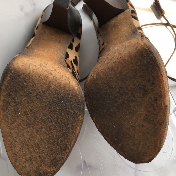 Coach Leopard Calf Hair Tullah Heels Booties Size 8.5B - Picture 11 of 14